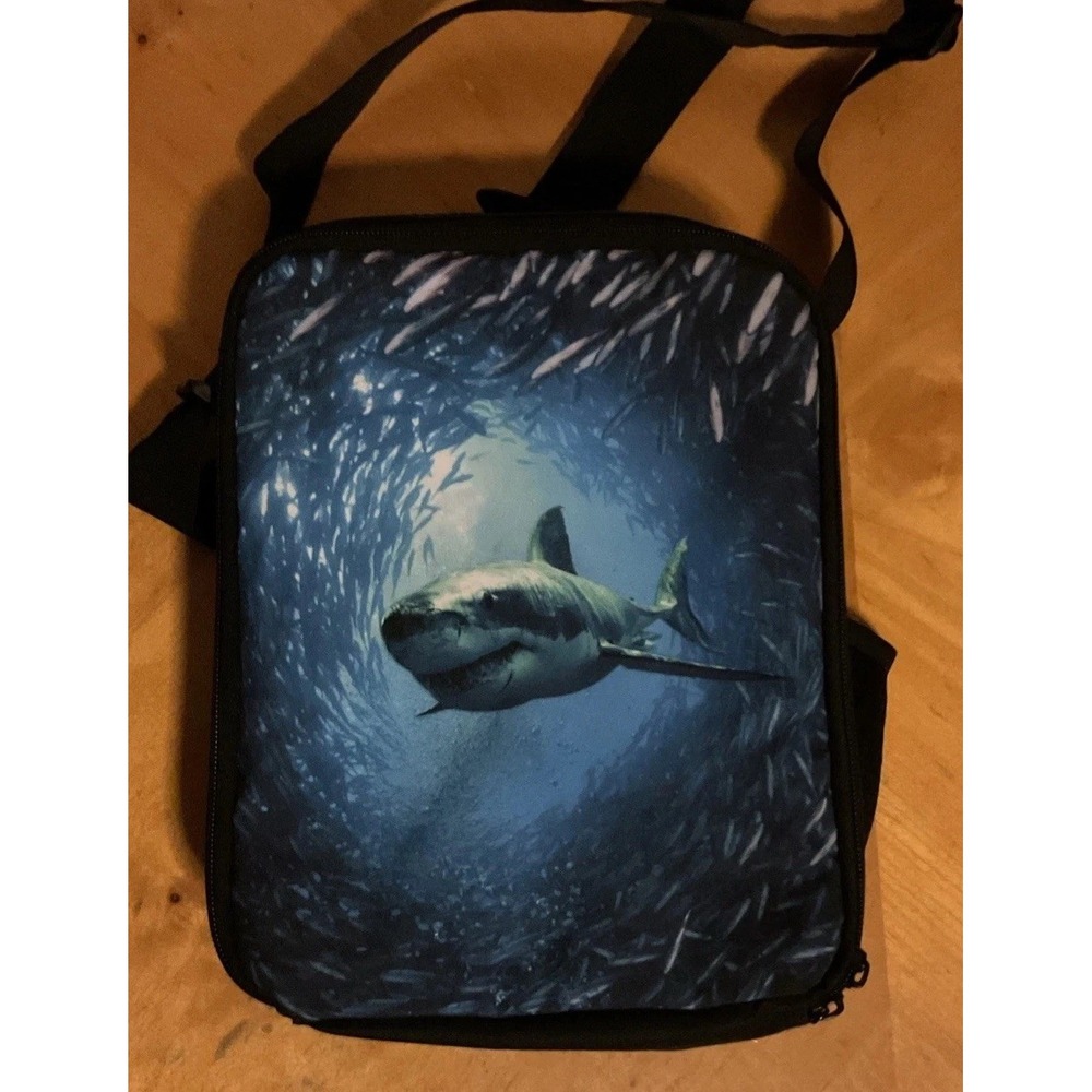 Shark Insulated Soft Side Lunch Bag With Shoulder Strap